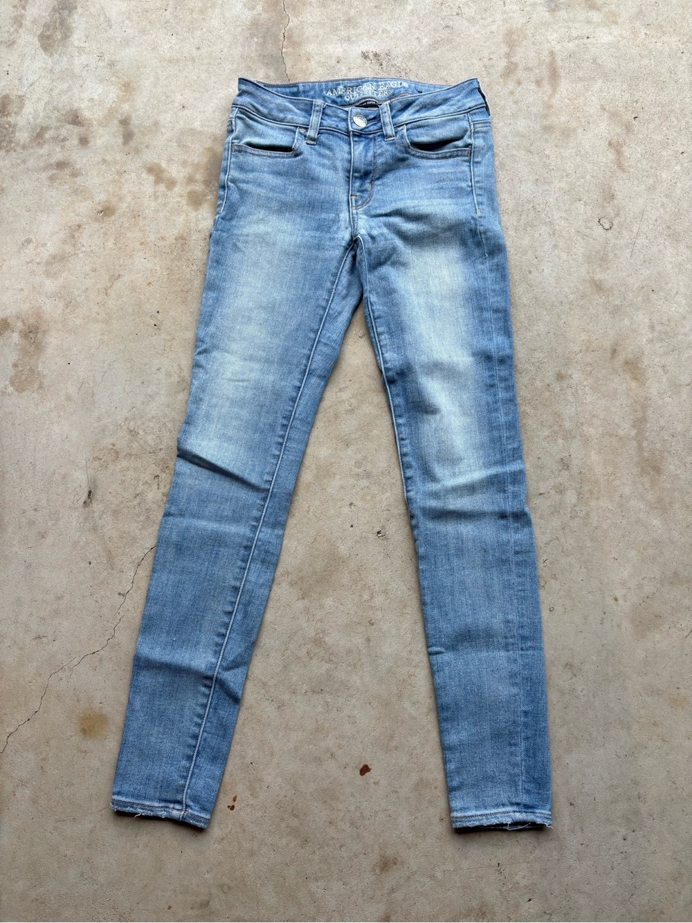 American Eagle Outfitters Blue Super Super Stretch Jegging Jeans